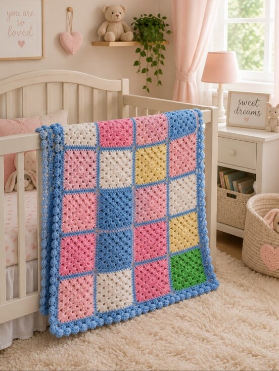 Hand Crafted Other - Hand Crafted Crochet Multi Color Blanket/Throw